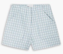 Tennis Shorts aus Bouclé-Jacquard aus einer Baumwollmischung mit Karomuster