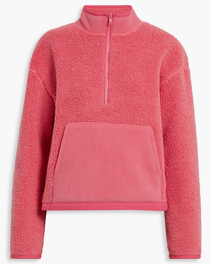 ATM Damen Sweatshirt aus Fleece mit halblangem Reißverschluss