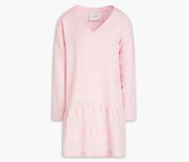 Minikleid aus Baumwoll-Jacquard mit Raffung