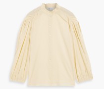 Olga Bluse aus Baumwoll-Voile mit Raffungen und Rüschen