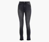 Farrow halbhohe Skinny Jeans inausgewaschener Optik mit Fransen 23