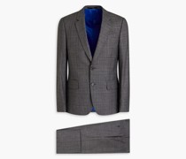 Karierter Anzug mit schmaler Passform aus Wolle