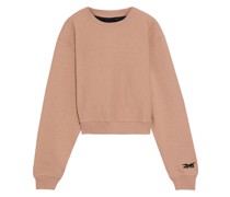 Cropped Sweatshirt aus Baumwollfrottee
