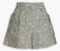Shorts aus Webstoff mit floralem Print