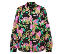 Myra Bluse aus Devoré-Chiffon mit Blumenprint