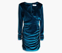 Aubrey gerafftes Minikleid aus Samt