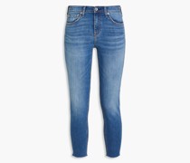 Cate halbhohe Cropped Skinny Jeans inDistressed-Optik 25