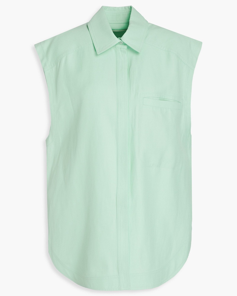 Loulou Studio Damen Maldo Oberteil aus Leinen-Twill
