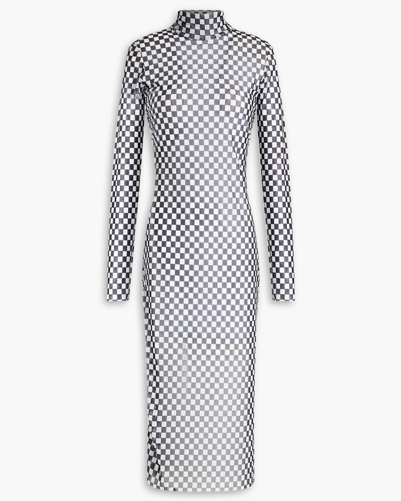 Baum und Pferdgarten Damen Jolain karierte Midikleid au Meh mit Rollkragen