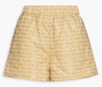 Kensa logo-print quilted recycled shell shorts