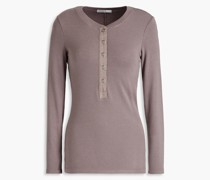 Oberteil aus geripptem Jersey