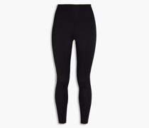 Bianca gestreifte Stretch-Leggings
