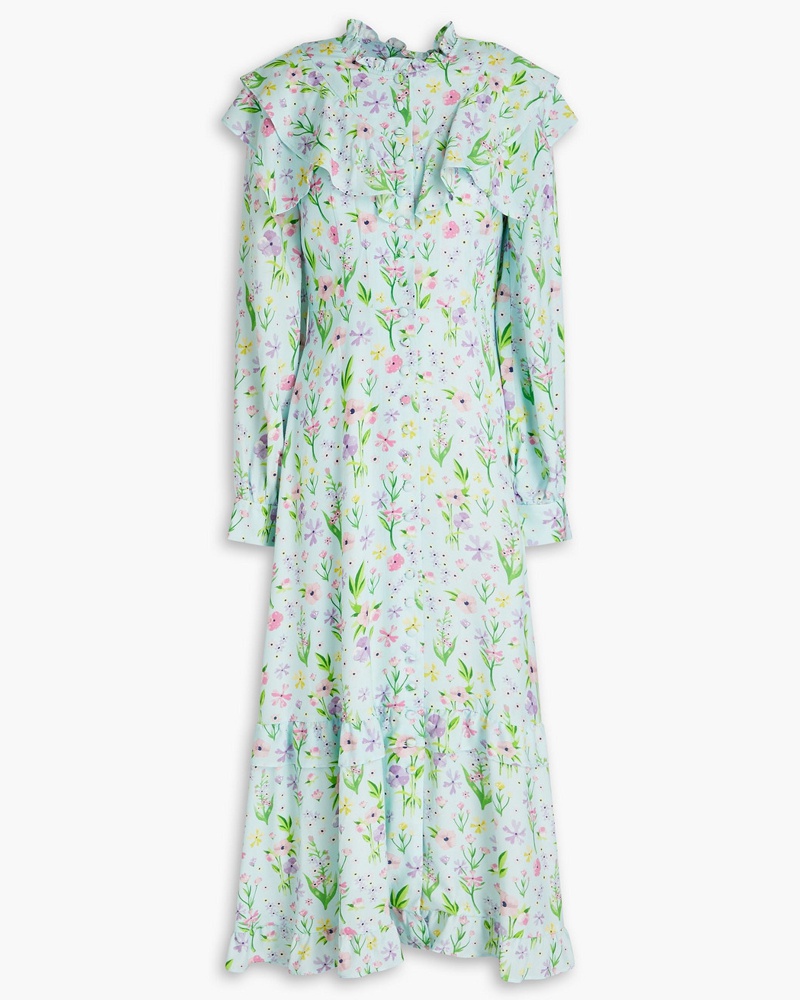 Olivia Rubin Damen Bronte Hemdkleid aus Webstoff inMidilänge mit floralem Print