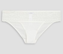 Halbhoher String aus Spitze und Stretch-Tüll 3