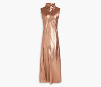 Maxikleid aus Seiden-Lamé