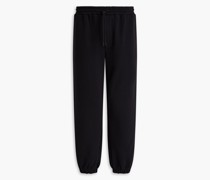 Cropped Sporthose aus Baumwollfrottee