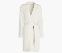 Cardigan aus Fleece aus einer Stretch-MicroModal®-Baumwollmischung mit Gürtel