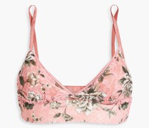 Signature Bralette aus elastischer Spitze mit floralem Print