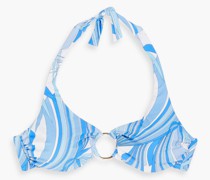 Brussels Bikini-Oberteil mit Bügel und Print