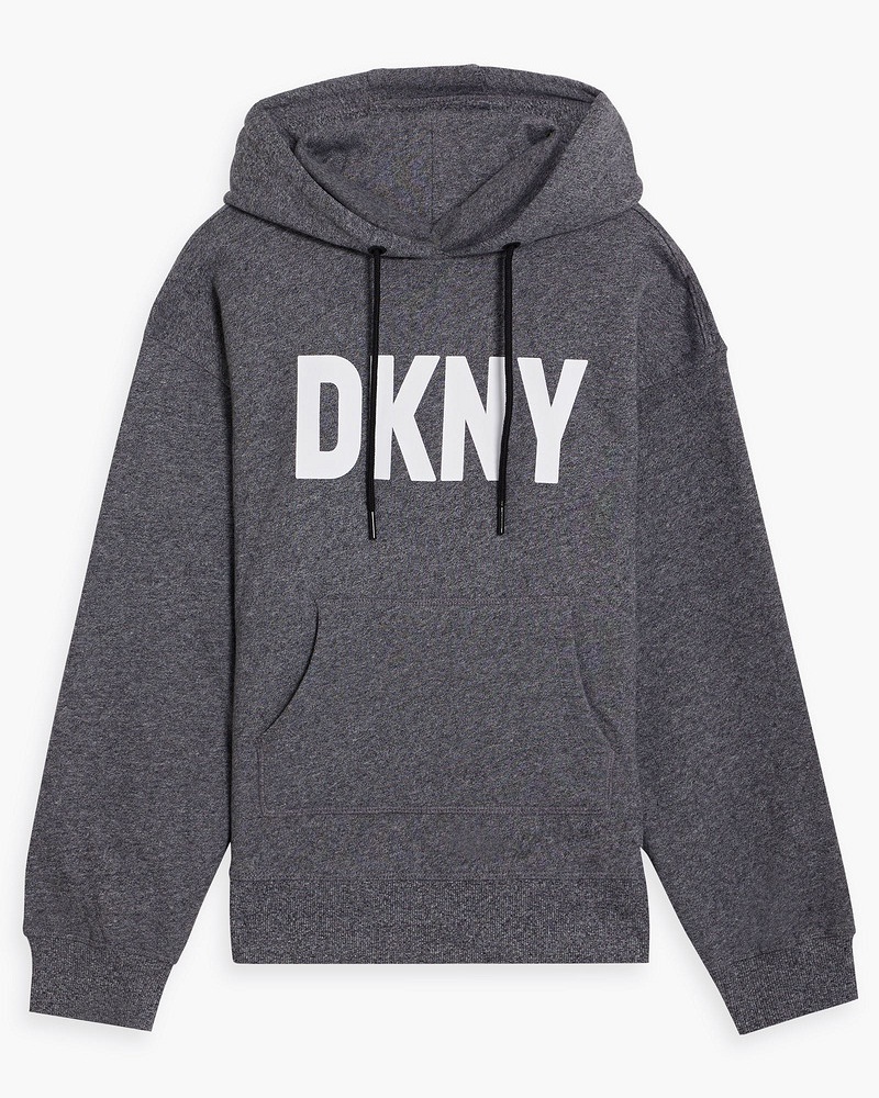 DKNY Damen Hoodie aus Fleece aus einer Baumwollmischung mit Print