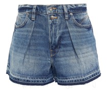 Jeansshorts mit Falten