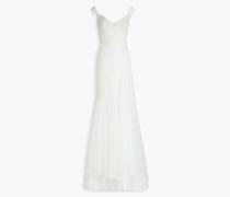 Elysee Brautkleid aus Tüll mit Verzierung und Biesen