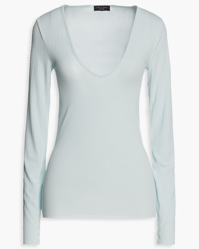 Rag & Bone Damen Zoe Oberteil aus geripptem Jersey S