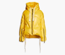 Oversized-Daunenjacke aus gestepptem Shell mit Kapuze