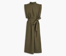 Stella Midikleid aus Popeline aus einer Baumwollmischung mit Gürtel