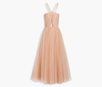 Robe aus Tüll mit Cut-outs und Twist-Detail