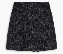 Mehrlagige Shorts aus Tweed aus einer Baumwollmischung mit Falten