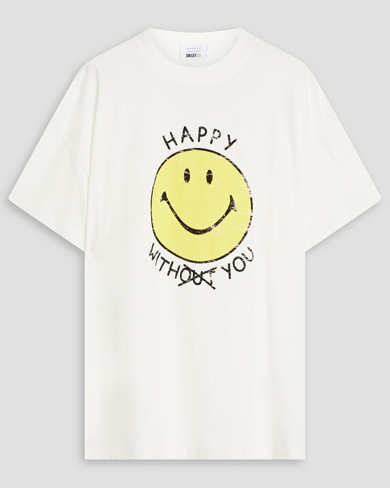 Philosophy Di Lorenzo Serafini Damen T-Shirt aus Baumwo-Jersey mit Print