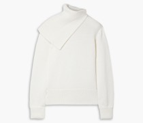 Drapierter Rollkragenpullover aus Merinowolle S
