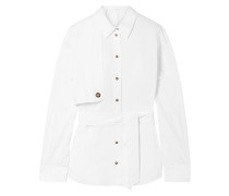 Belted Cotton-poplin Shirt