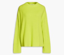 Pullover aus gerippter Merinowolle