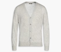 Melierter Cardigan aus einer Kaschmir-Seidenmischung