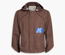 Kapuzenjacke aus Shell mit Print und Applikationen