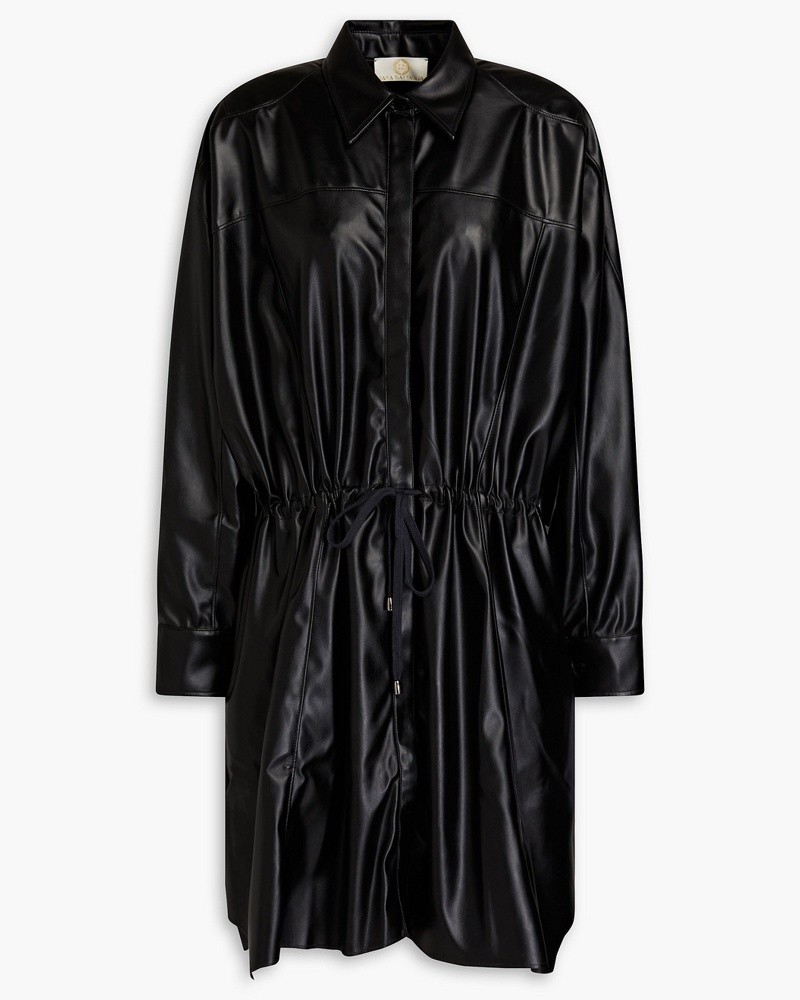 Sara Battaglia Damen Kleid aus Kunstleder