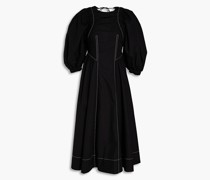 Midikleid aus Baumwollpopeline mit Rückenausschnitt