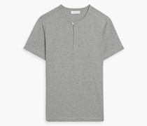 Henley T-Shirt aus Jersey aus einer Lyocell-Baumwollmischung