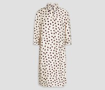 Hemdkleid aus Jacquard mit Polka-Dots