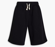 Shorts aus Baumwollfleece mit Tunnelzug