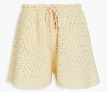 Shorts aus gehäkelter Baumwolle
