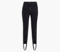 Hoch sitzende Skinny Jeans mit Steg 25