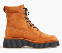 Sloane Combat Boots aus Veloursleder