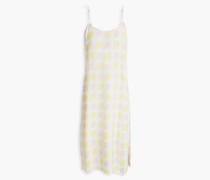Wendy Slip Dress inMidilänge aus glänzendem Crêpe mit Polka-Dots