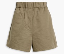 Cotton and linen-blend shorts