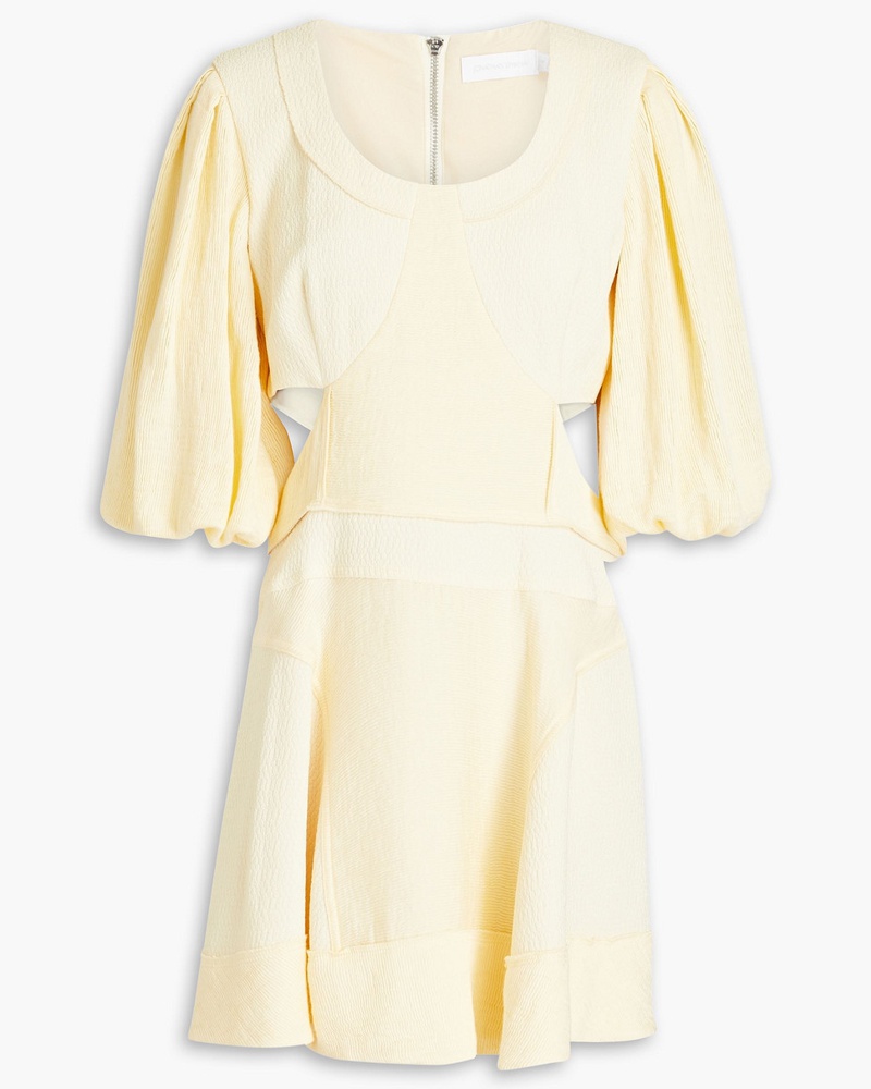 Jonathan Simkhai Damen Journey Minikleid aus Jacquard mit Cut-outs