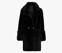 Doppelreihiger, wendbarer Mantel aus Shearling