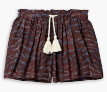 Bijou bedruckte Shorts aus Voile aus einer Baumwollmischung